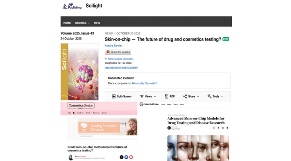 eBio-hub publication on Skin-on-Chip technologies -  